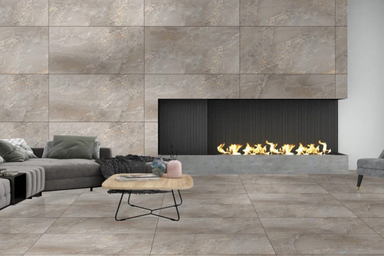Керамогранит Avroria AS22-14 серо-бежевый камень / Grey 1200x600 карвинг