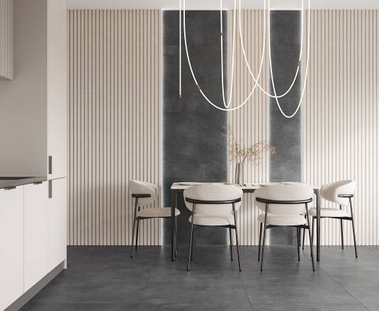 Керамогранит Конкрит Кураж Графит графитовый матовый 80x80
