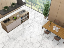 Керамогранит Maimoon Ceramica Слэб Торсо Бьянко Полированный/Slabs Torso Bianco Polish 120x280 см