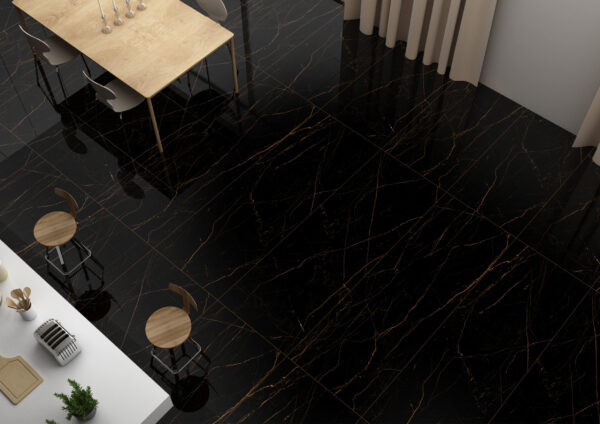 Керамогранит Maimoon Ceramica Слэб Блэк Нуар Полированный/Slabs Black Noir Polish 120x280 см