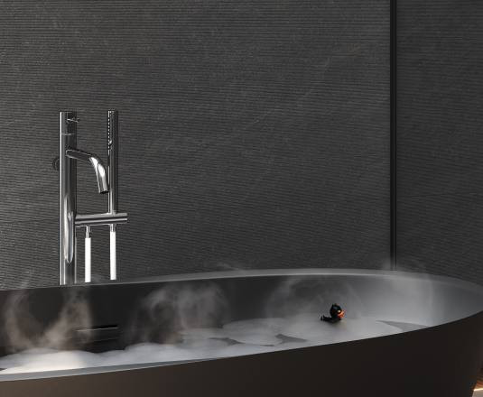 Керамогранит Бэдрок Шэдоу ПРО графитовый матовый /a Бархат КР 60x120