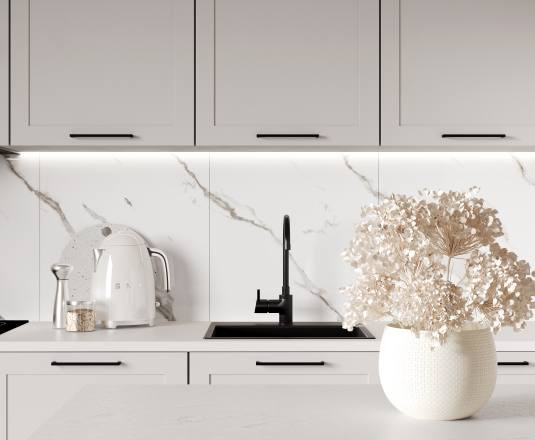 Керамогранит Калакатта Шарп Сильвер белый полированный 80x80