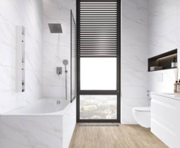 Керамогранит Калакатта Кларити Голд белый матовый 80x80